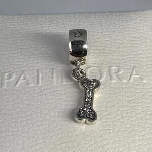 Authentic Pandora I Love My Dog Bone 925 Ale Silver Charm #242